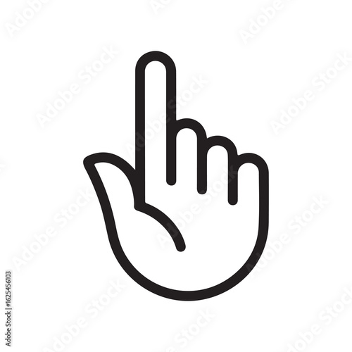 Cursor hand icon Isolated flat vector in outline