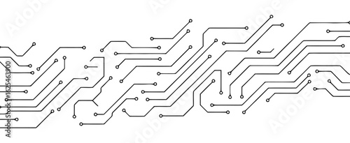 Abstract Electronic Circuit Board Trace Pattern