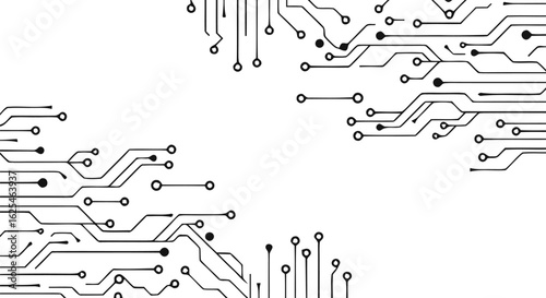 Minimalist Electronic Circuit Board Pattern
Abstract Technology Background