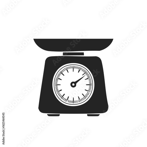 Vintage analog kitchen scale with a dial for measuring weight icon
