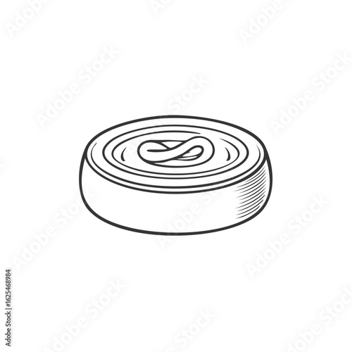 Snus Portion Box Hand Drawn Outline Illustration, Smokeless Tobacco Product, Snuff Can