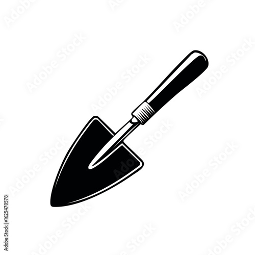 Classic Hand Trowel for Gardening and Horticulture Illustration