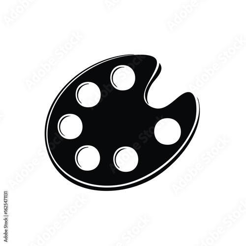 Creative art palette icon symbol illustration for painting and artistic design projects