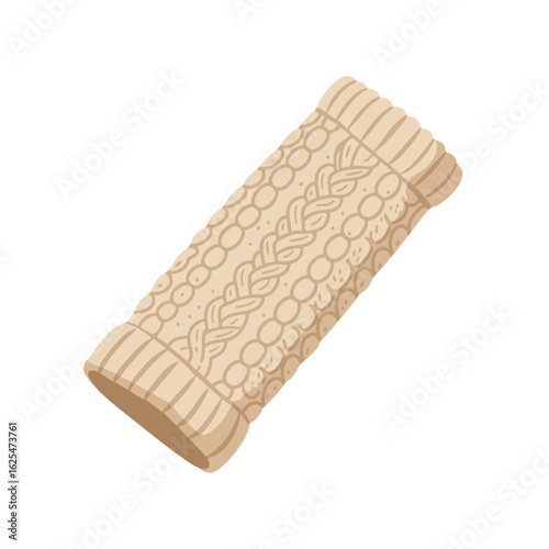 Vector illustration of arm warmer realistic style on white background, clothing accessory