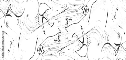 Monochrome marble vector texture. Abstract liquid wavy background. Black and white liquid texture.