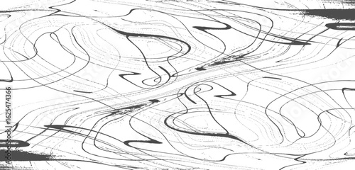 Monochrome marble vector texture. Abstract liquid wavy background. Black and white liquid texture.