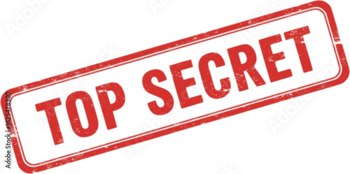 Top Secret red ink rubber stamp sign symbol grunge effect vector illustration design confidential case investigation tampon classified private secret information
