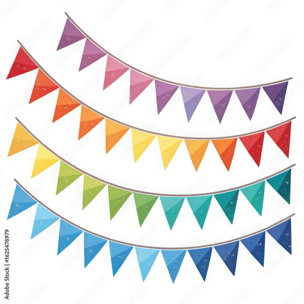 Obraz premium Colorful party bunting decoration background