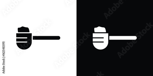 Scoop icon collection. Black and white filled vector illustration.