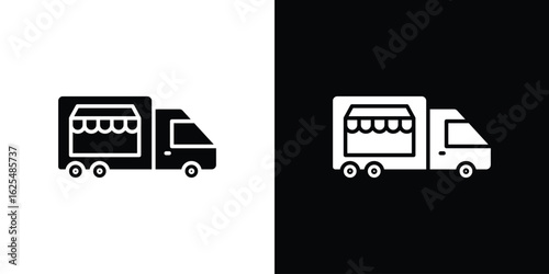 Food truck icon sign symbol and flat style for app, web and digital design.