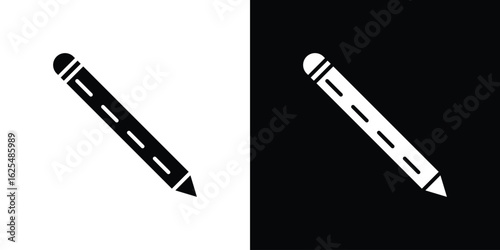 Eyeliner icon collection. Black and white filled vector illustration.
