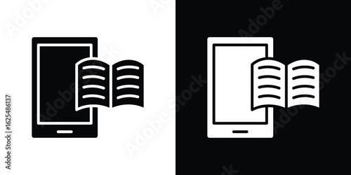 Ebook icon sign symbol and flat style for app, web and digital design.