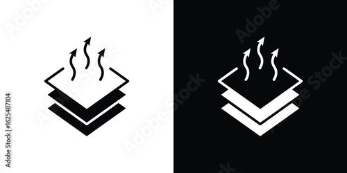 Breathable icon collection. Black and white filled vector illustration.