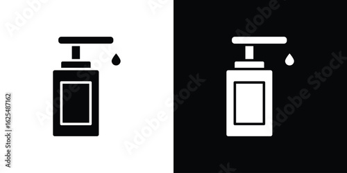 Body Soap icon collection. Black and white filled vector illustration.