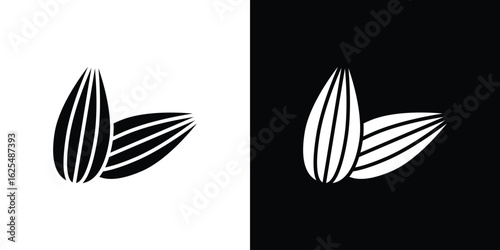 Almond icon sign symbol and flat style for app, web and digital design.