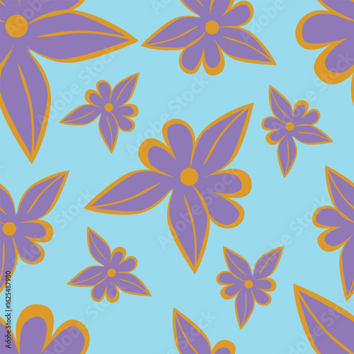 Vintage seamless floral pattern. Liberty style background of small pastel colorful flowers. Small flowers scattered over a white background. Stock vector for printing on surfaces