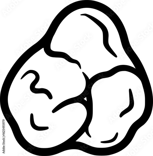 Coprolite fossil dinosaur dung outline vector
