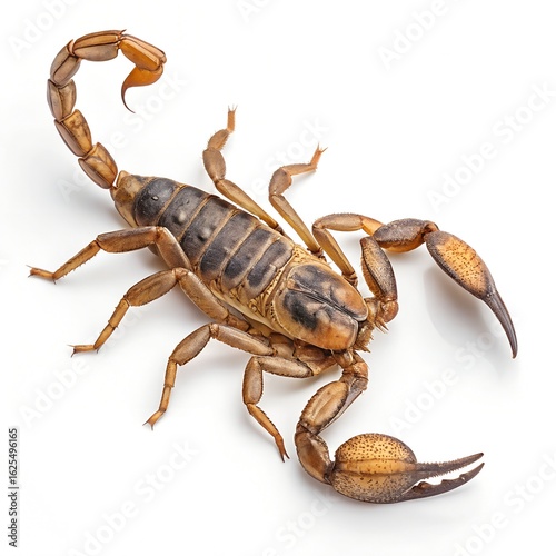 Realistic Scorpion Isolated on White Background – High-Resolution Studio Image