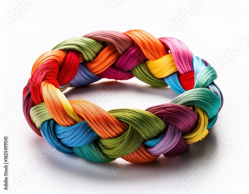 Wallpaper Mural braided thread ring isolated on white colorful design Torontodigital.ca
