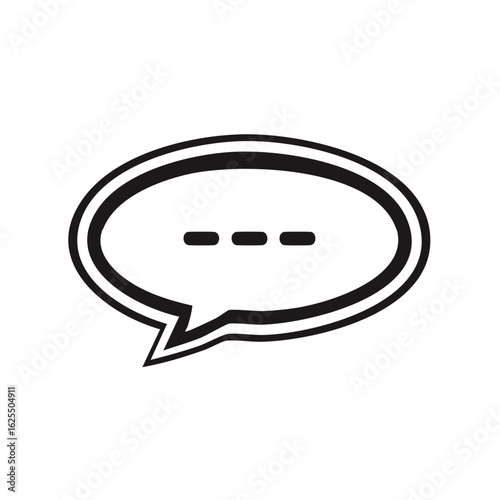 Chat bubble with ellipses icon symbolizing communication and conversation