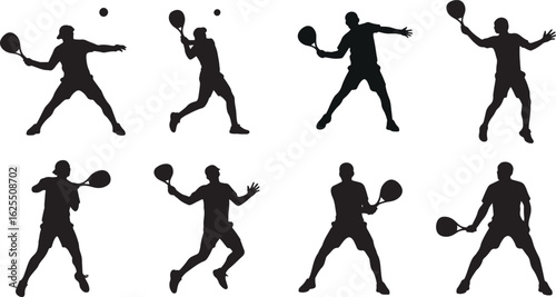 "Dynamic Tennis Silhouettes in Action: A Visual Study of Form, Movement, and Athletic Precision"