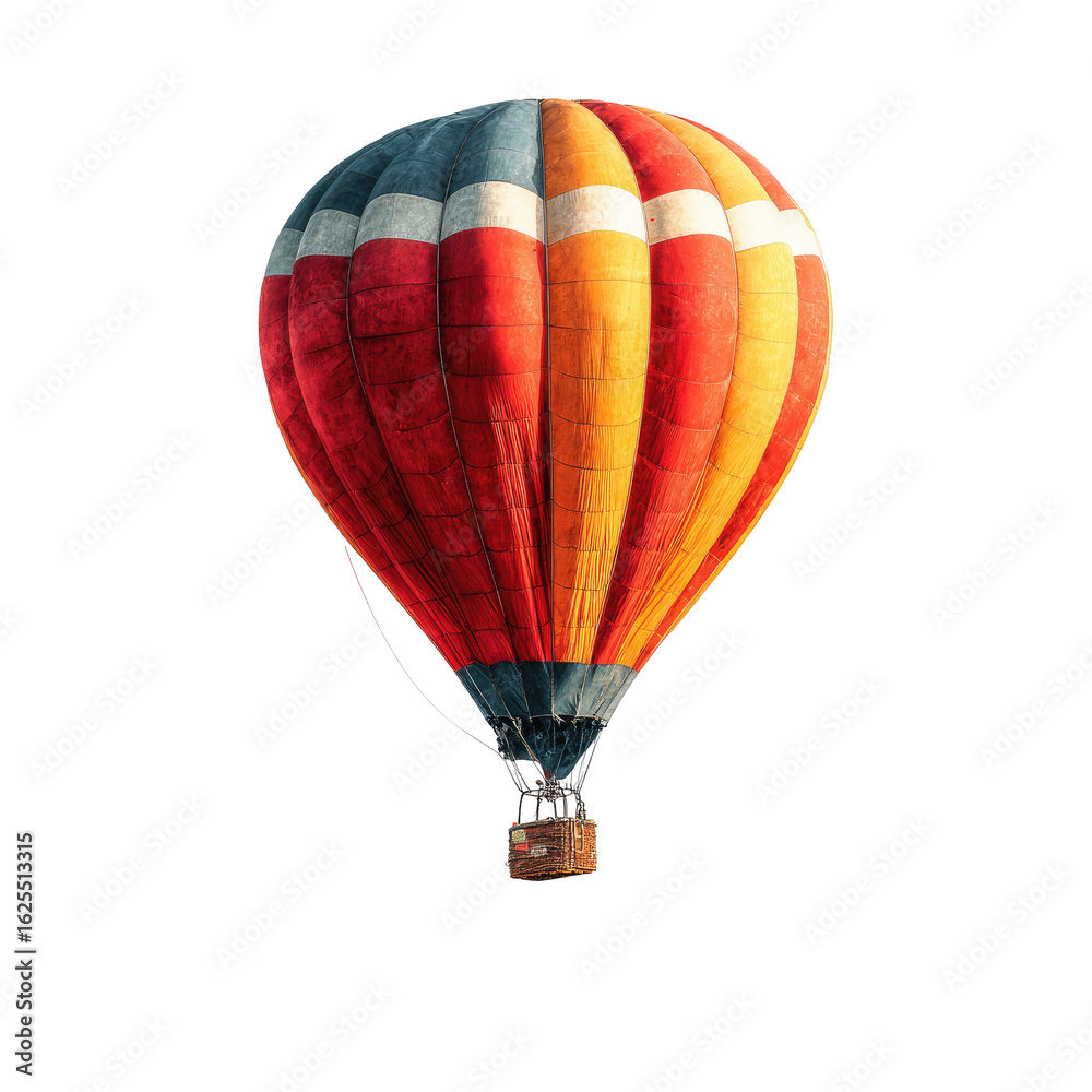 Fototapeta premium Colorful hot air balloon against black background (5)