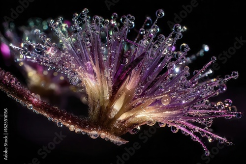 Enchanted Dew Drops on a Majestic Flower