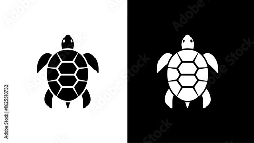 A serene sea turtle rests peacefully on a monochrome background, symbolizing tranquility and slow living.