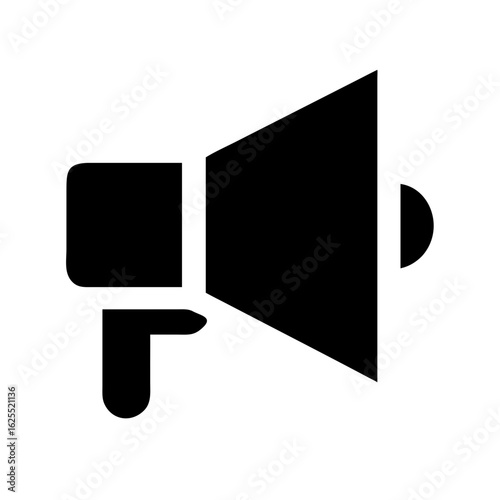 Bullhorn solid icon vector illustration