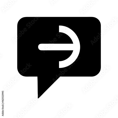 Comment remove solid icon vector illustration