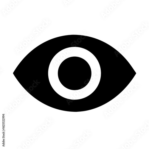 Eye alt solid icon vector illustration