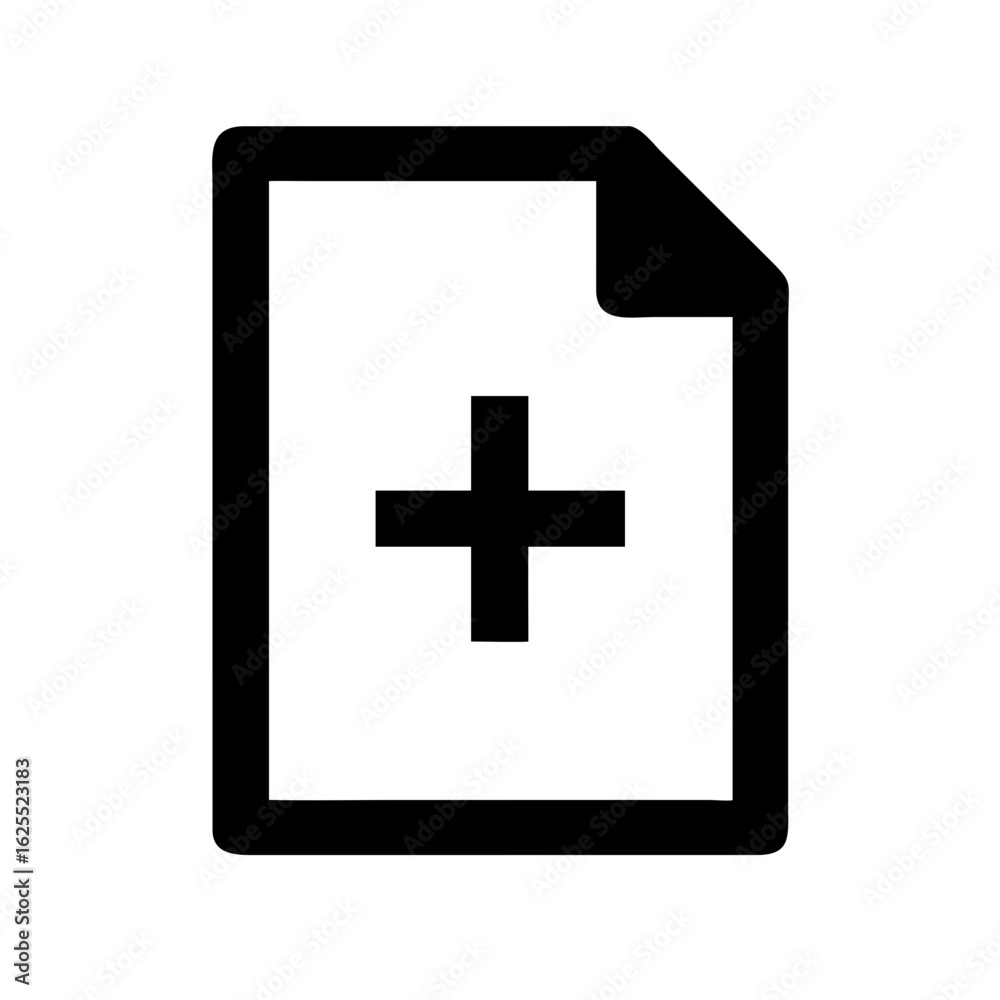 Fototapeta premium File add solid icon vector illustration