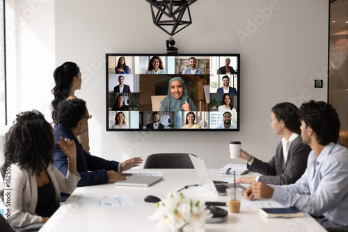 Photos Multinational corporation hybrid meeting