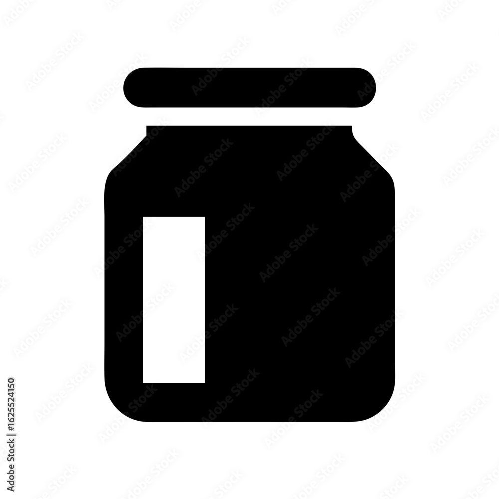 Obraz premium Jar solid icon vector illustration