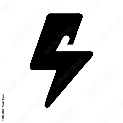 Lightning alt solid icon vector illustration