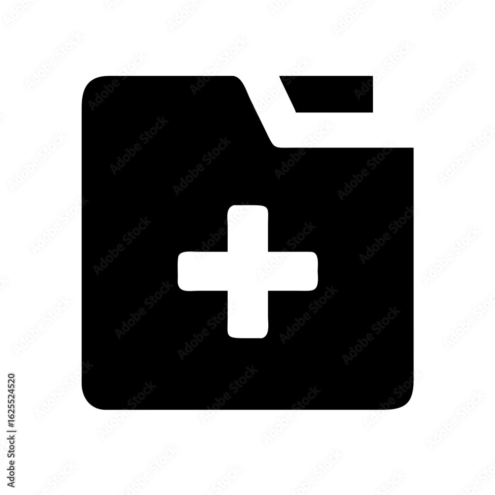 Obraz premium Medical file solid icon vector illustration