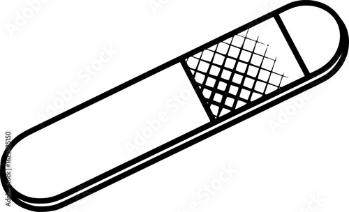 Nail file emery outline vector
