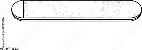 Nail file emery outline vector
