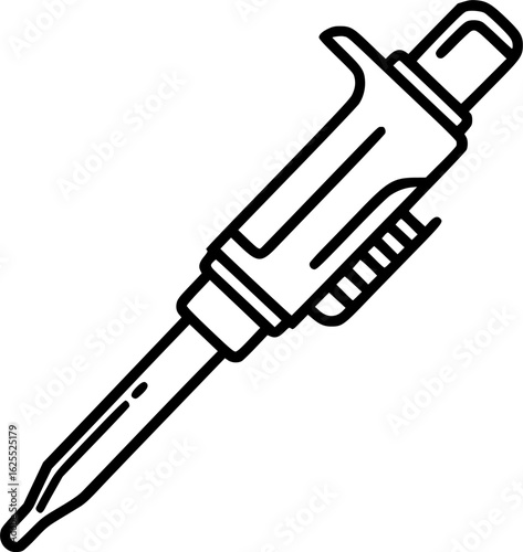 Laboratory pipette outline vector
