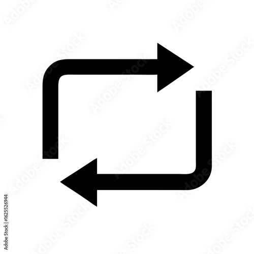 Repeat alt solid icon vector illustration