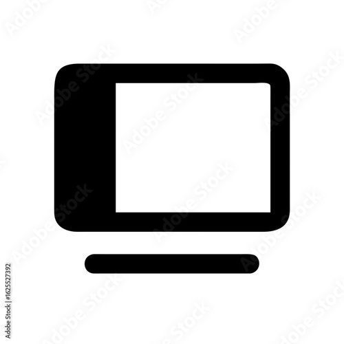 TV remove outline icon vector illustration