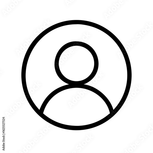 User circle alt outline icon vector illustration