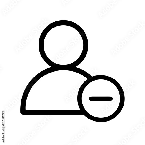 Users remove outline icon vector illustration