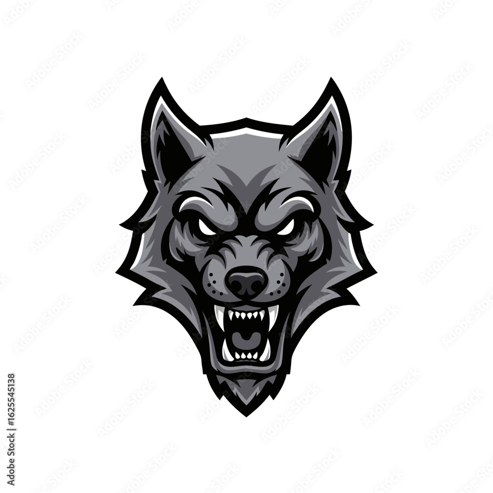 Aggressive Wild Animal Head Illustration Aggressive Wild Animal Head Illustration