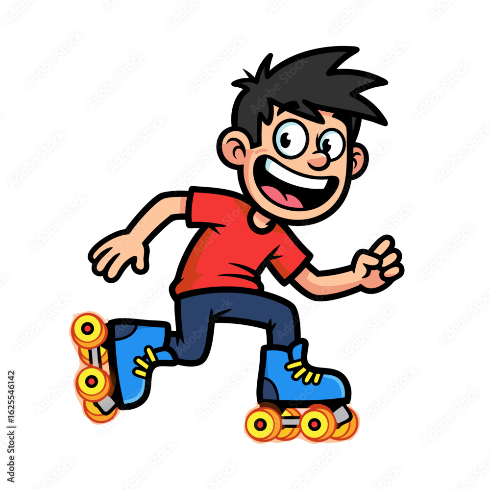 Obraz premium Cheerful Youth Skating