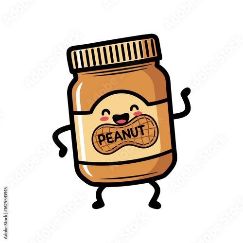 Happy Dancing Food Jar Illustration