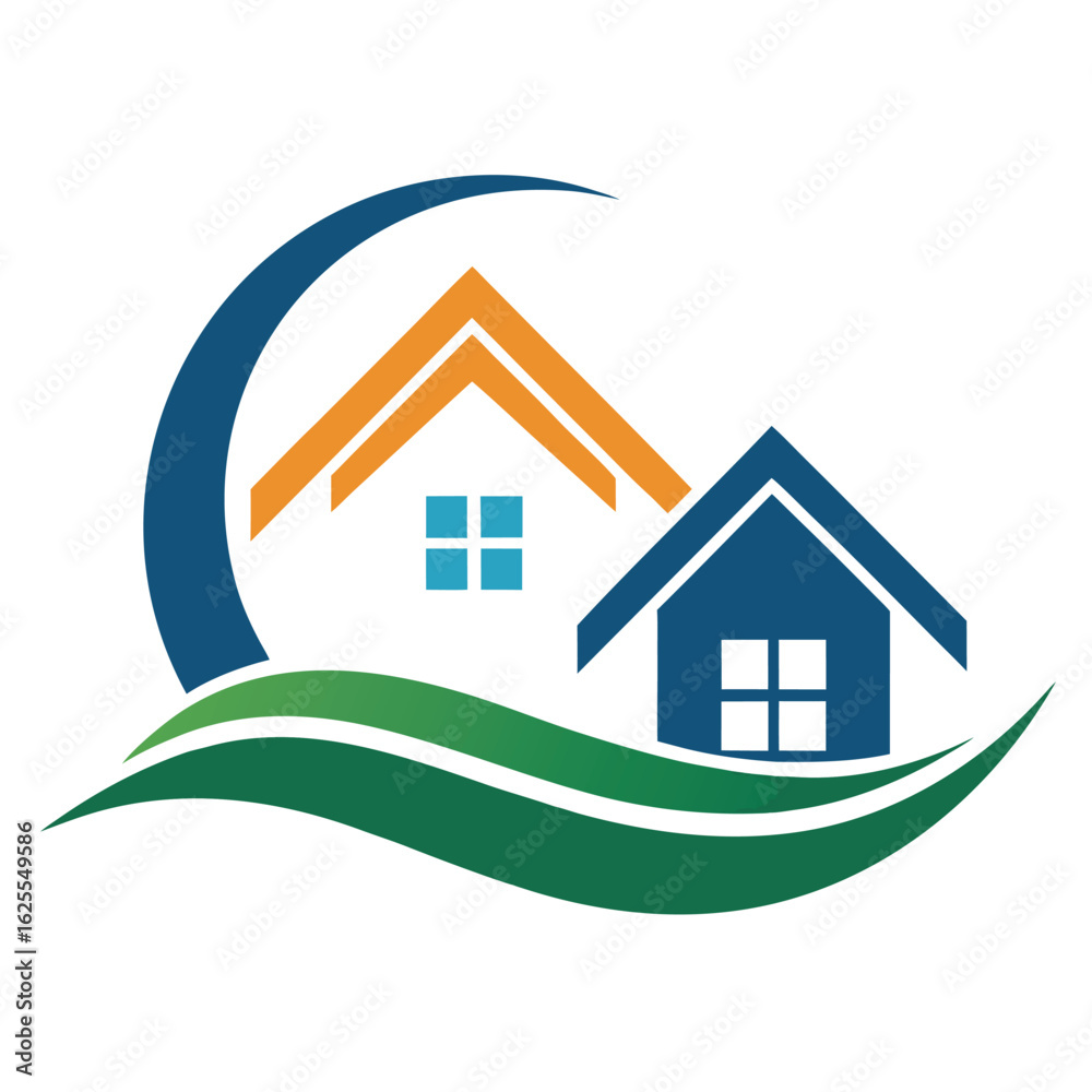 Collection of real estate and home building icons for branding Collection of real estate and home building icons for branding