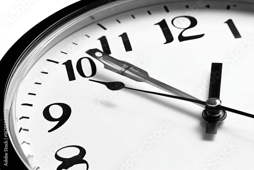 Close-up of a clock face showing a specific time