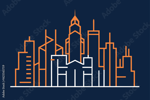 stylized skyline line art for branding use   (1).eps