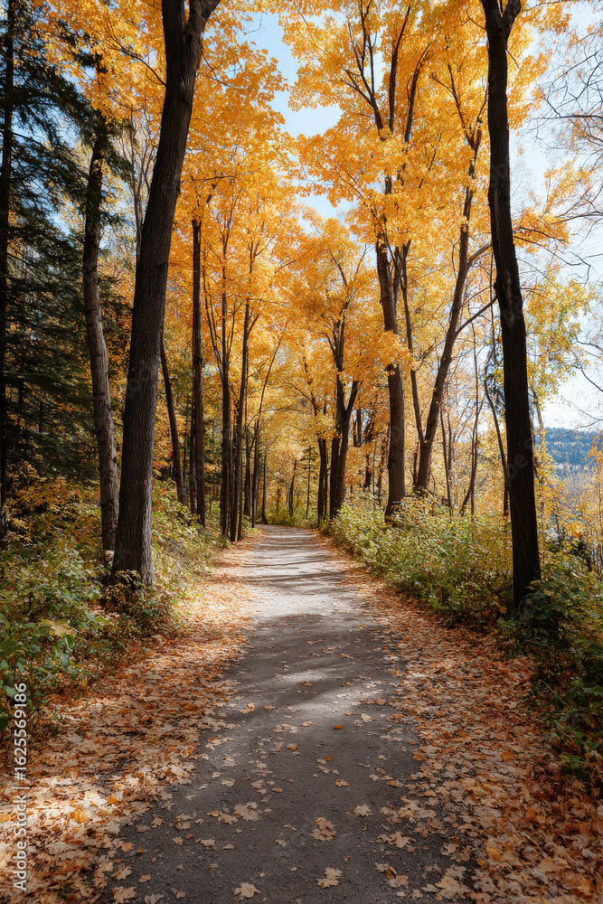 Naklejka premium autumn in the park